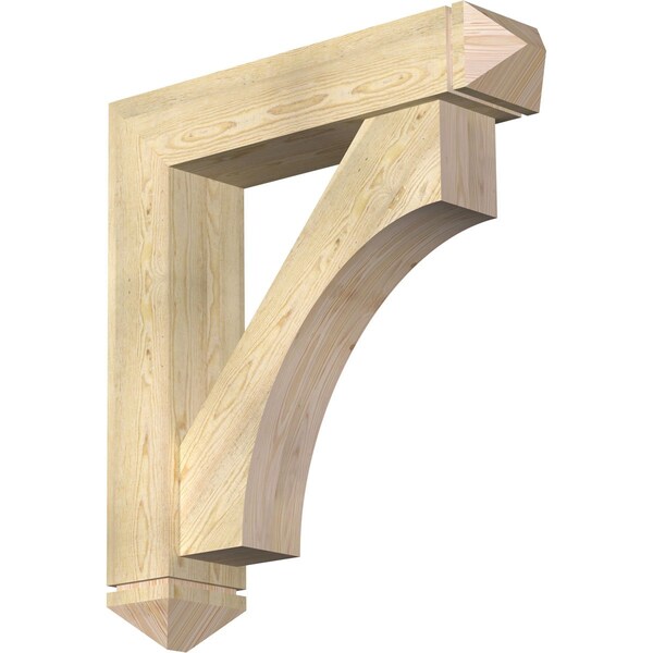Ekena Millwork Westlake Arts and Crafts Rough Sawn Bracket w/ Offset Brace, Douglas Fir, 8"W x 36"D x 40"H BKT0806X36X40WTL03RDF - main